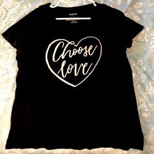 Torrid Black 'Choose Love' Tee Size 1x